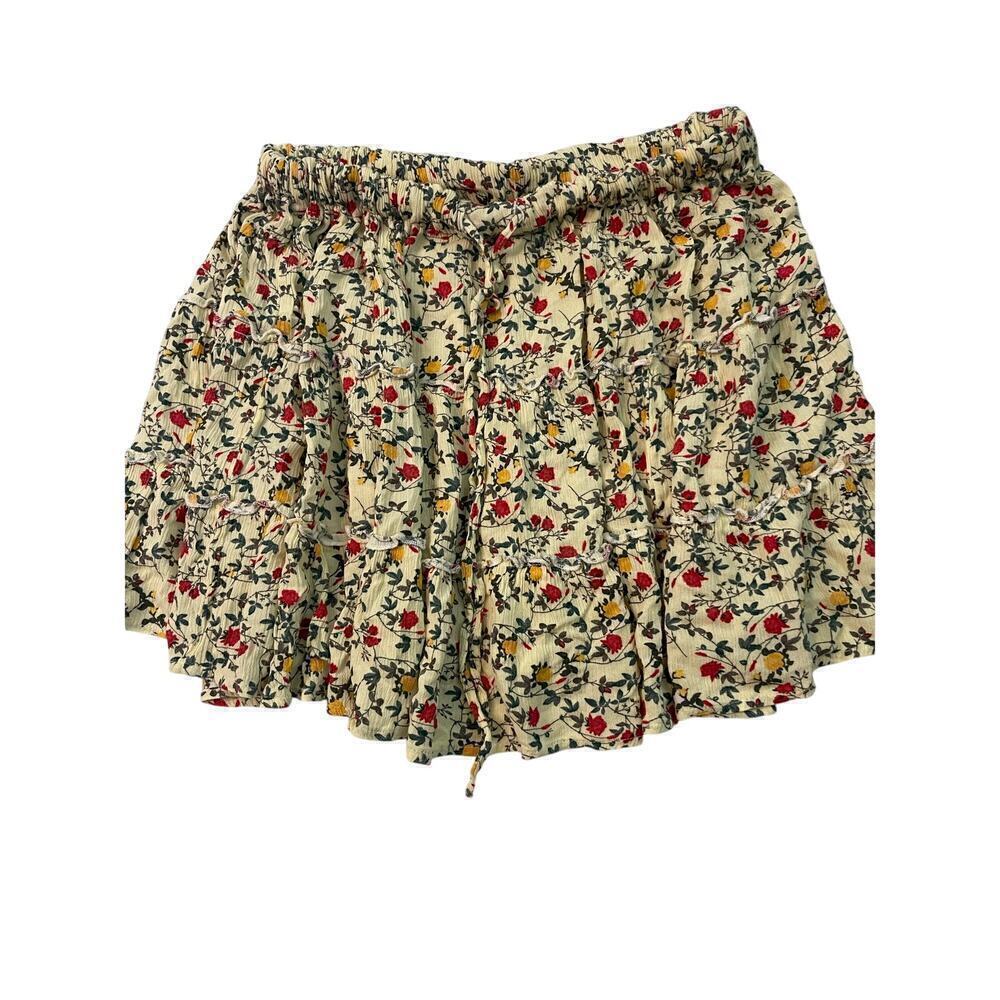 H Hidden Brand Floral Skirt Size Large Tiered Mini